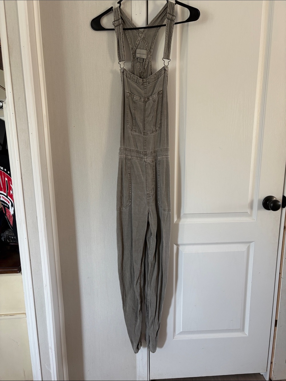 American Eagle Outfitters Gray Lightweight Overalls